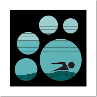 Swimming Posters and Art